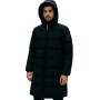 Long padded jacket with hood