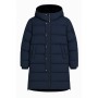 Long padded jacket with hood