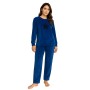 Pyjama long velours motifs femme