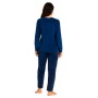 Pyjama long velours motifs femme