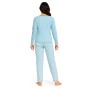 Pyjama long velours motifs femme
