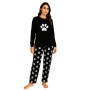Pyjama long velours motifs femme