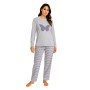 Pyjama long velours motifs femme