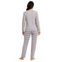 Pyjama long velours motifs femme