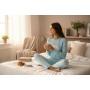 Pyjama long velours motifs femme