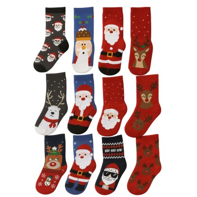 Paquete de 12 pares de calcetines navideños