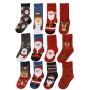 12 paires de chaussettes Noël en coton unisexe