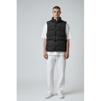 Doudoune sans manches Bi-matière