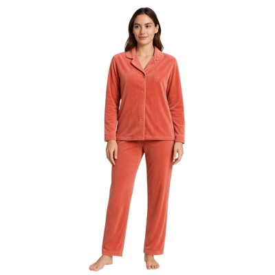 Pyjama chemise polaire femme