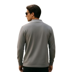 copy of Men's plain long-sleeved polo shirt with pocket