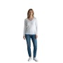 T-Shirt longo térmico da luva das mulheres