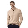 Half-zipped sweater cotton piqué man