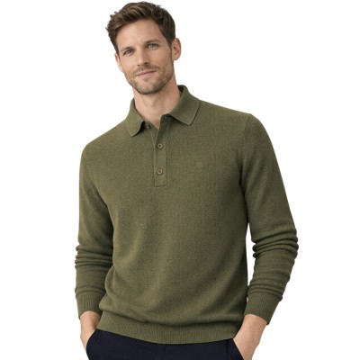 Camisola de pólo de algodão masculino