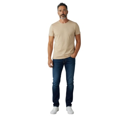 copy of T-shirt uni manches courtes col rond