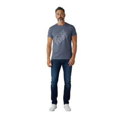 T-shirt uni logo incliné