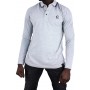 Einfarbiges Langarm-Poloshirt
