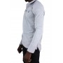 Einfarbiges Langarm-Poloshirt
