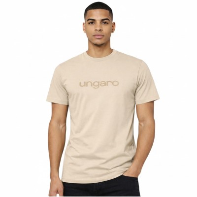 Camiseta de manga corta de los hombres logo terciopelo