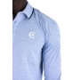 Einfarbiges Langarm-Poloshirt
