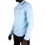 Einfarbiges Langarm-Poloshirt