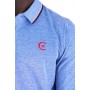 Einfarbiges Langarm-Poloshirt
