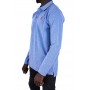 Einfarbiges Langarm-Poloshirt