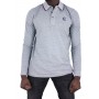 Einfarbiges Langarm-Poloshirt