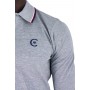 Einfarbiges Langarm-Poloshirt