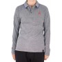 Einfarbiges Langarm-Poloshirt