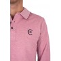 Einfarbiges Langarm-Poloshirt