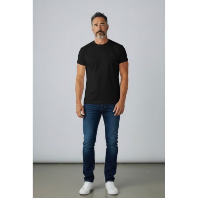 copy of T-shirt uni manches courtes col rond petit logo