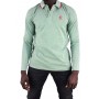 Einfarbiges Langarm-Poloshirt
