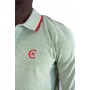 Einfarbiges Langarm-Poloshirt