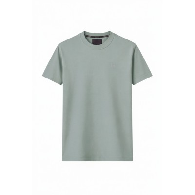 T-shirt manches courtes col rond logo brodé