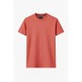 Camiseta de manga corta, cuello redondo, logotipo bordado