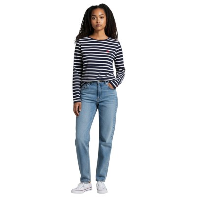 T-shirt frau marinière langarm
