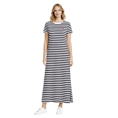 Robe T-shirt Femme Rayée Style Marin