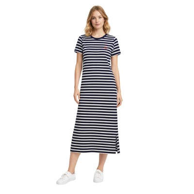 Robe T-shirt Femme Rayée Style Marin