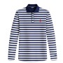 Polo hombre de manga larga estilo marino a rayas
