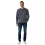 T-shirt Homme Manches Longues Rayé Style Marin