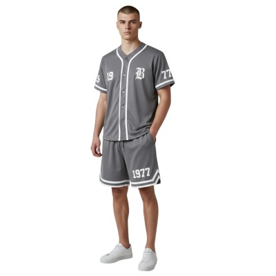 Ensemble Baseball Homme Été – Tenue Streetwear Casual 2 Pièces