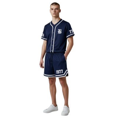 Ensemble Baseball Homme Été – Tenue Streetwear Casual 2 Pièces