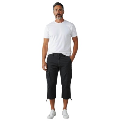 Pantacourt Cargo Homme – Coton Stretch– Bermuda Long Multi-Poches – Coupe Confort