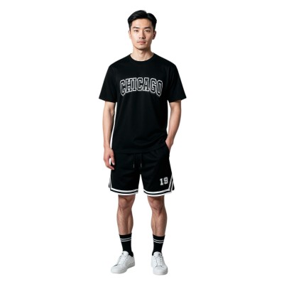 Ensemble Homme USA T-Shirt & Short  – Style Sportwear Varsity – Tenue Casual Été