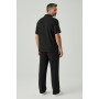 Ensemble Homme 100% Coton – Chemise Manches Courtes & Pantalon Fluide, Texture Gaufrée, Coupe Décontractée Premium