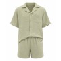Ensemble Homme Chemise Manches Courtes & Bermuda – Tenue Été 100% Coton, Coupe Décontractée Chic, Style Resort Premium