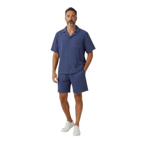 Camisa masculina e camisa de Bermuda Set - 100% algodão de exploração de verão, copo casual, estilos resort premium