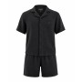 Ensemble Homme Chemise Manches Courtes & Bermuda – Tenue Été 100% Coton, Coupe Décontractée Chic, Style Resort Premium
