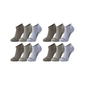 Lot de 12 paires de chaussettes sneakers chinées – Chaussettes basses invisibles –  Polyester & élasthanne