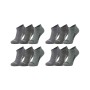 Lot de 12 paires de chaussettes sneakers chinées – Chaussettes basses invisibles –  Polyester & élasthanne